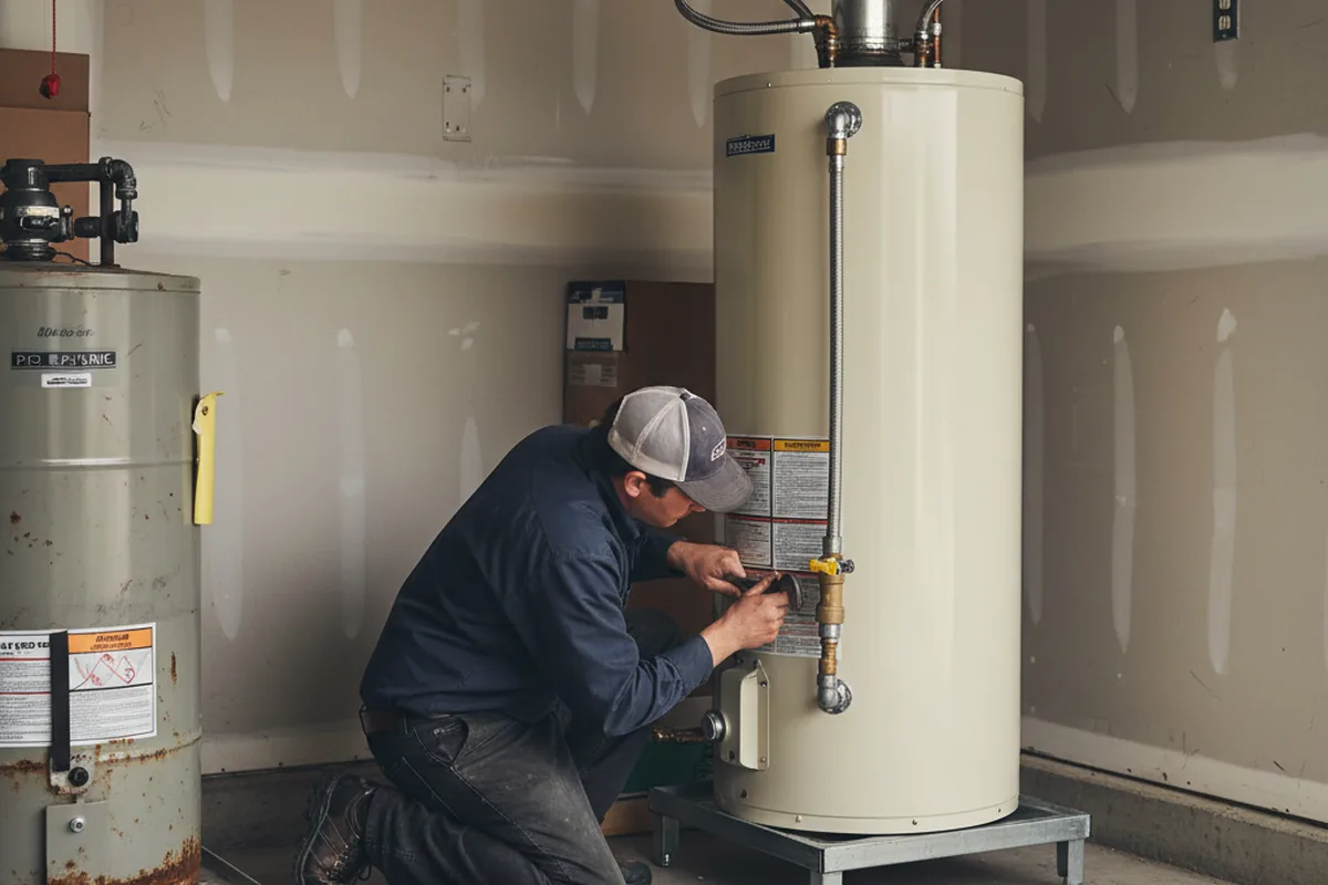 Water heater and shutoff valve replacement in Mars