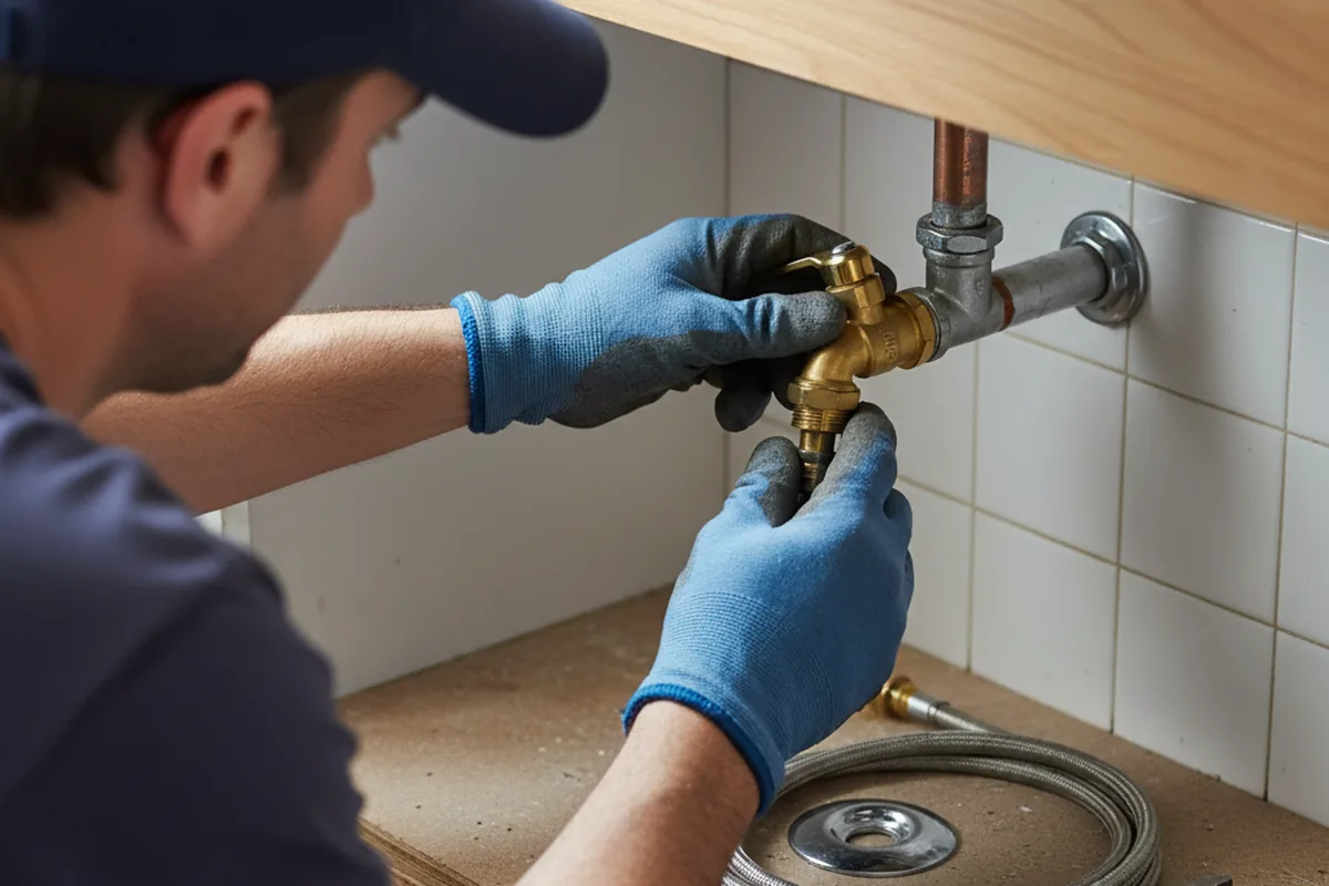 Shutoff valve and fitting work during Faucet and Fixture Repair in Mars